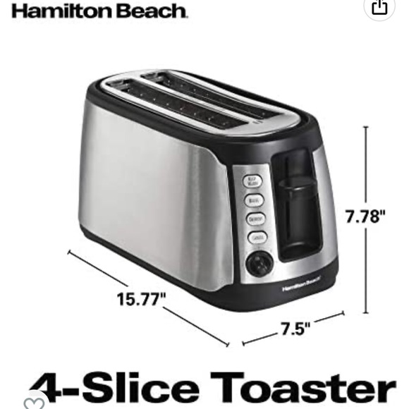 Hamilton Beach Kitchen Hamilton Beach Extra Wide 4slice Toaster